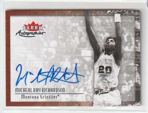 Michael ray Richardson fleer autographed card (1 of 1)