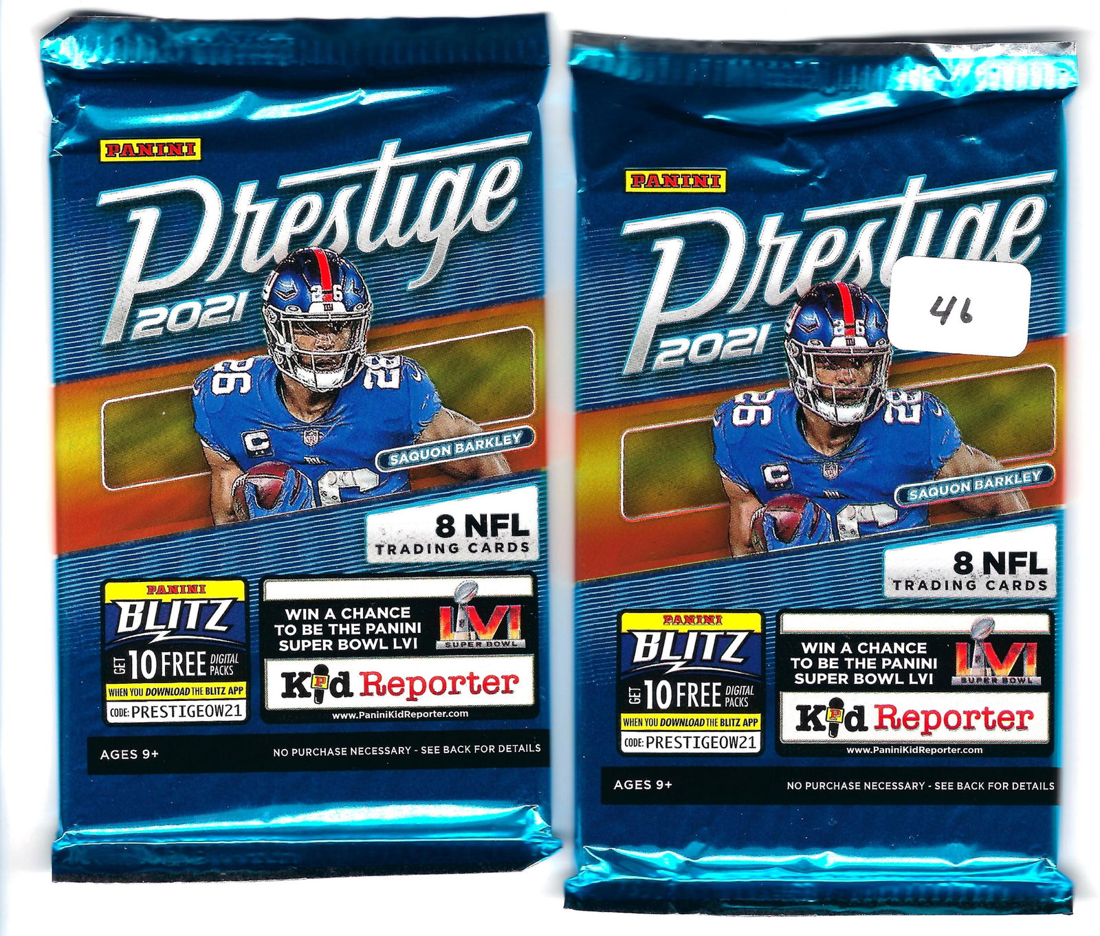 2 packs of 2021 prestige football cards (1 of 1)