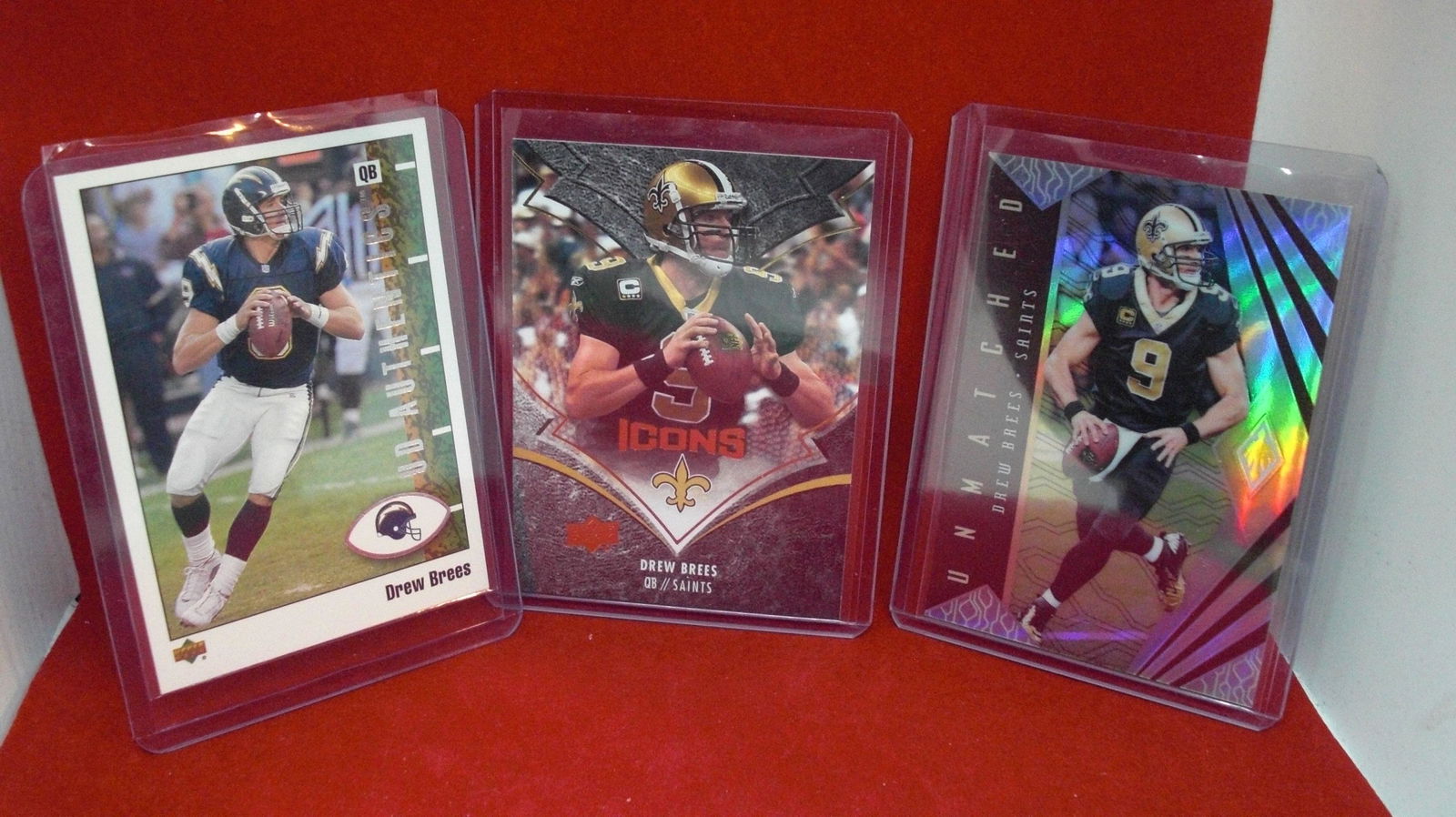Lot of three Drew Brees cards (1 of 1)