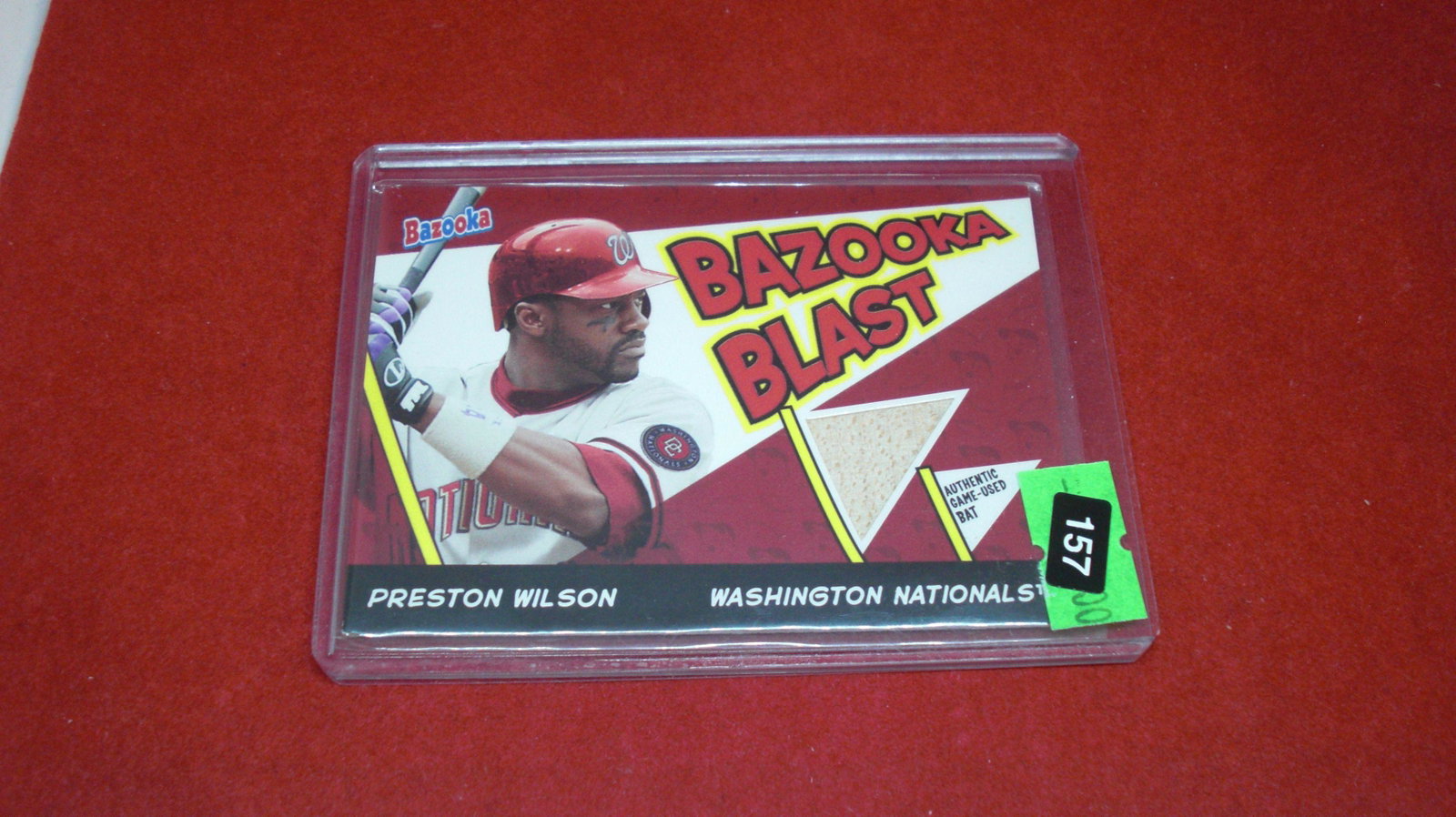 preston wilson bazooka bat relic: in top loader