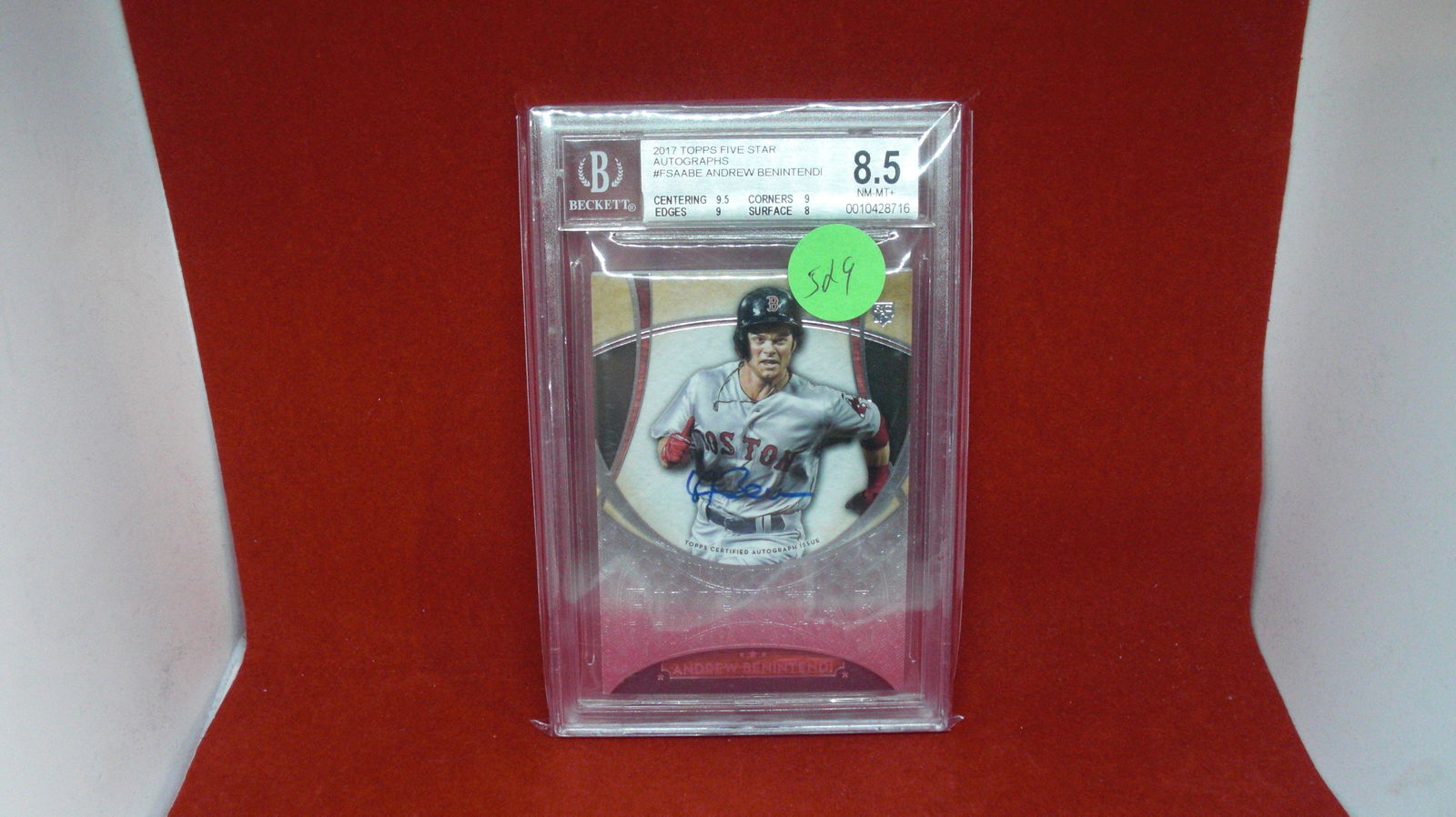 Beckett graded 8.5 Andrew benintendi five star auto (1 of 1)