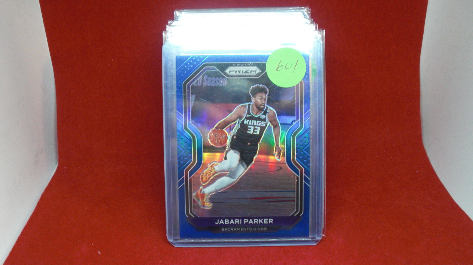 jabari parker blue prizm 119/199: in top loader