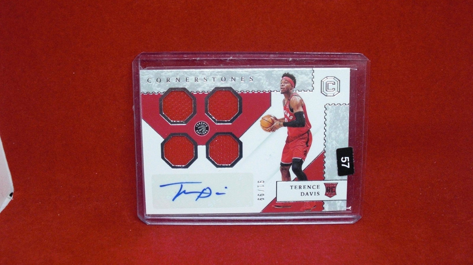 terence davis cornerstones quad relic auto 91/99 (1 of 1)