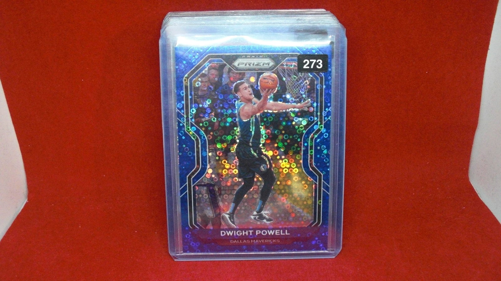 dwight powell blue disco prizm: in top loader