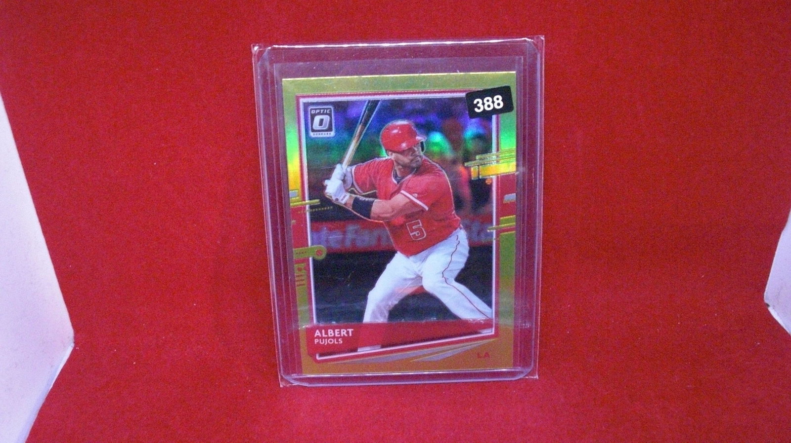 Albert Pujols yellow optic: in top loader