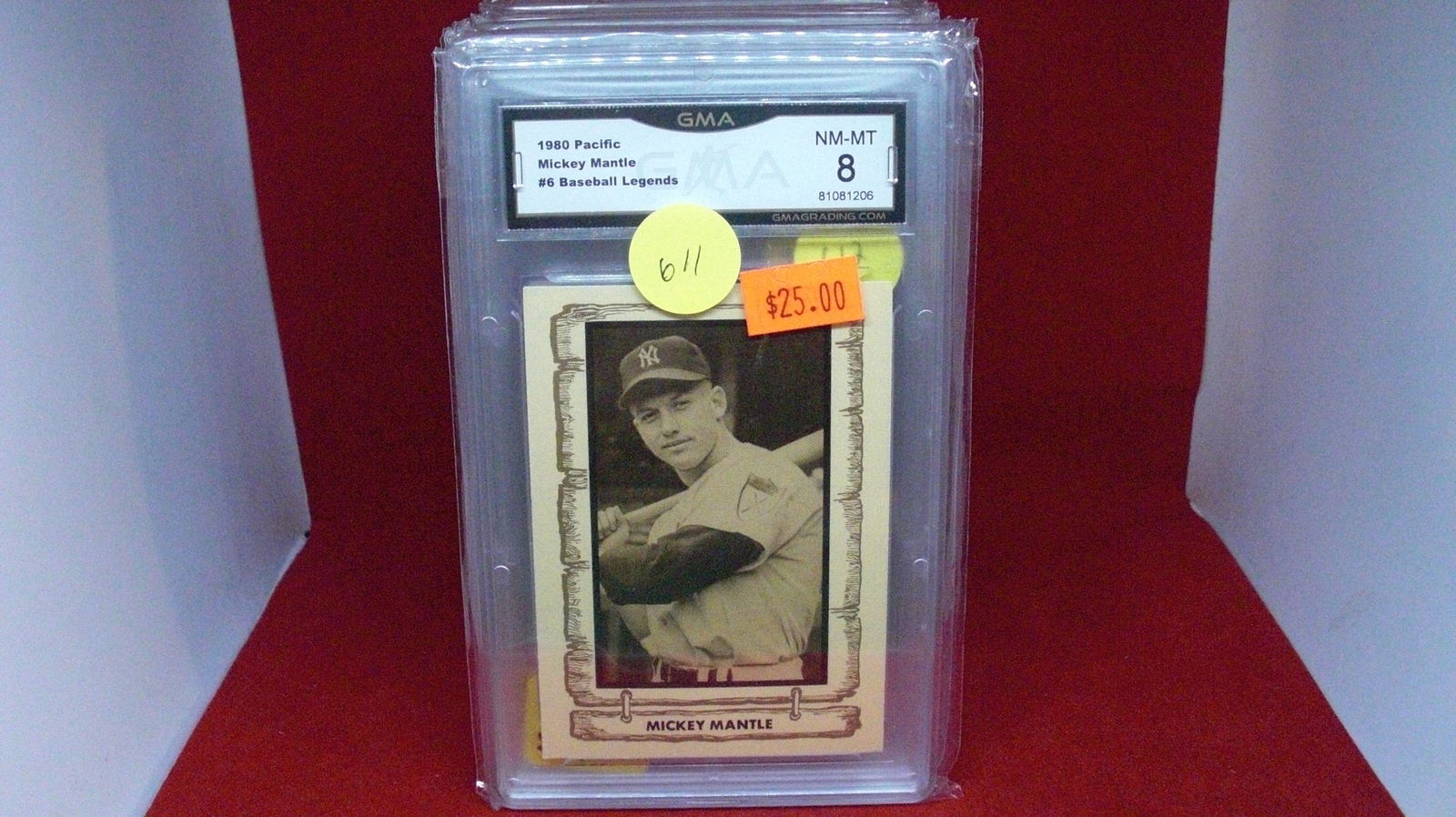 GMA graded 8 mickey mantle 1980 pacific (1 of 1)