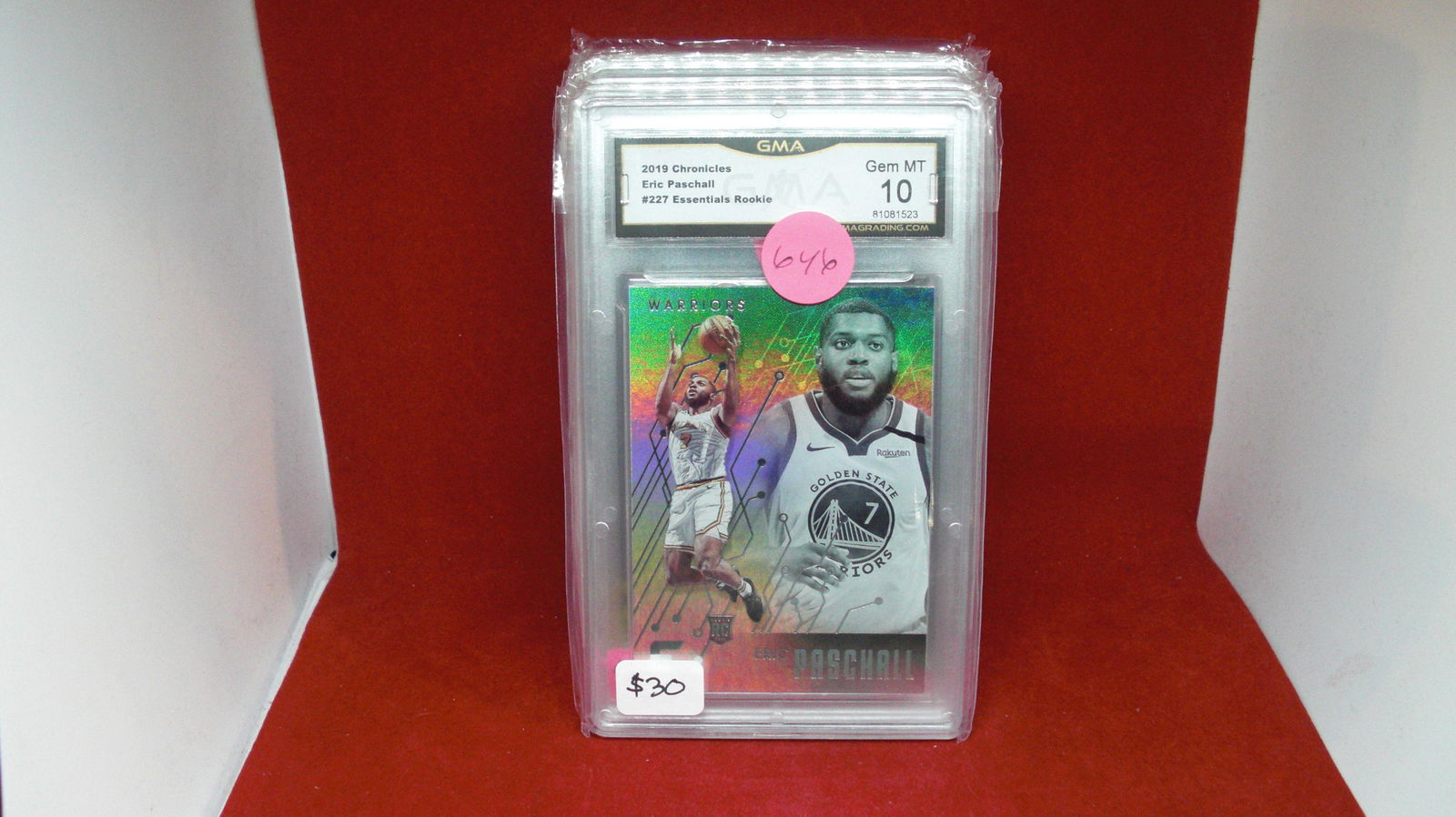 gma graded gem 10 eric paschall rookie (1 of 1)