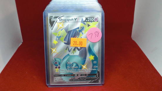 dragapult pokemon v card: in top loader