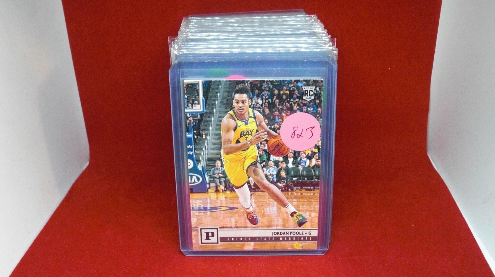 Jordan Poole rookie card blue parallel (1 of 1)