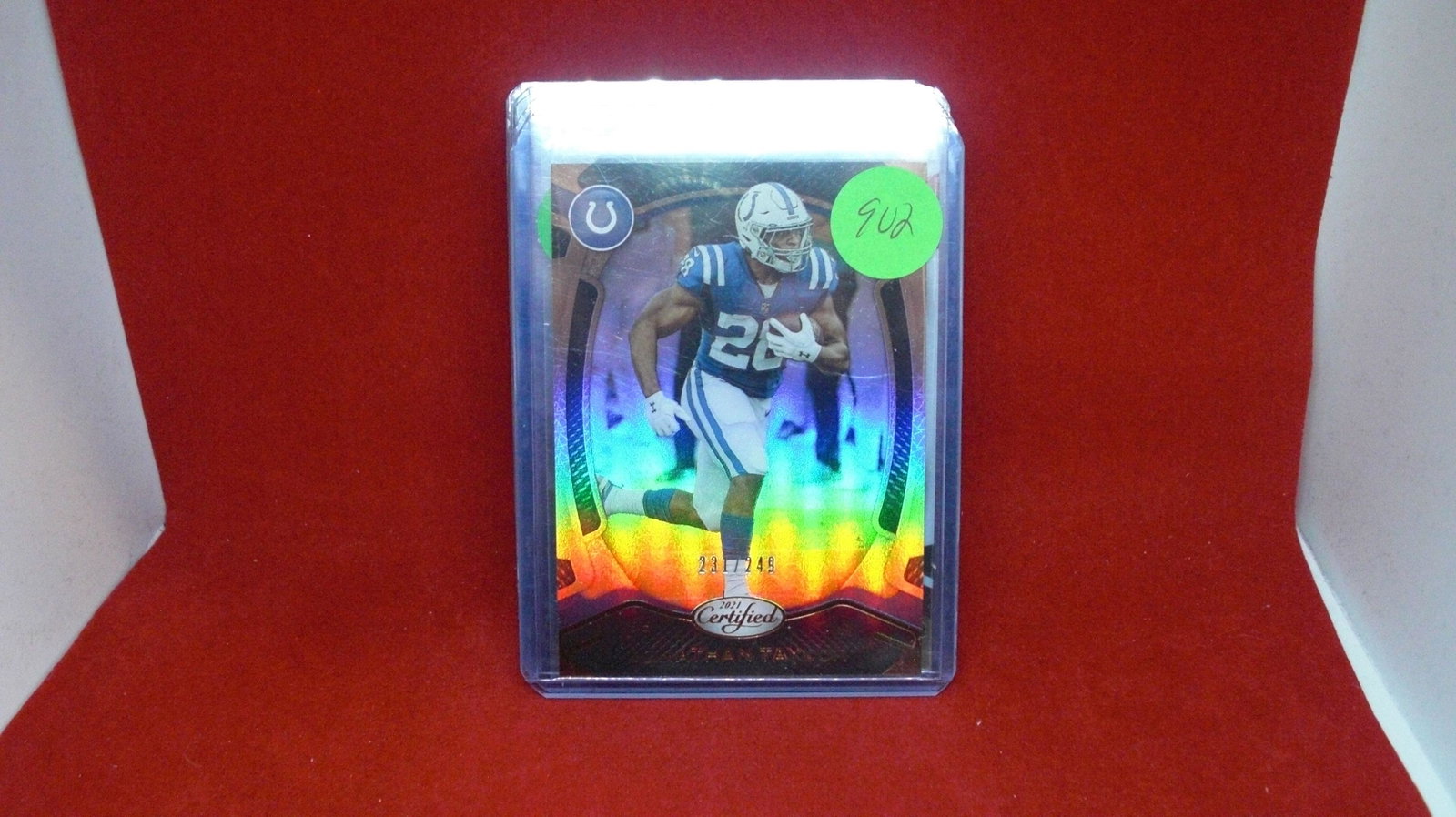 jonathan taylor numbered card 231/249: in top loader