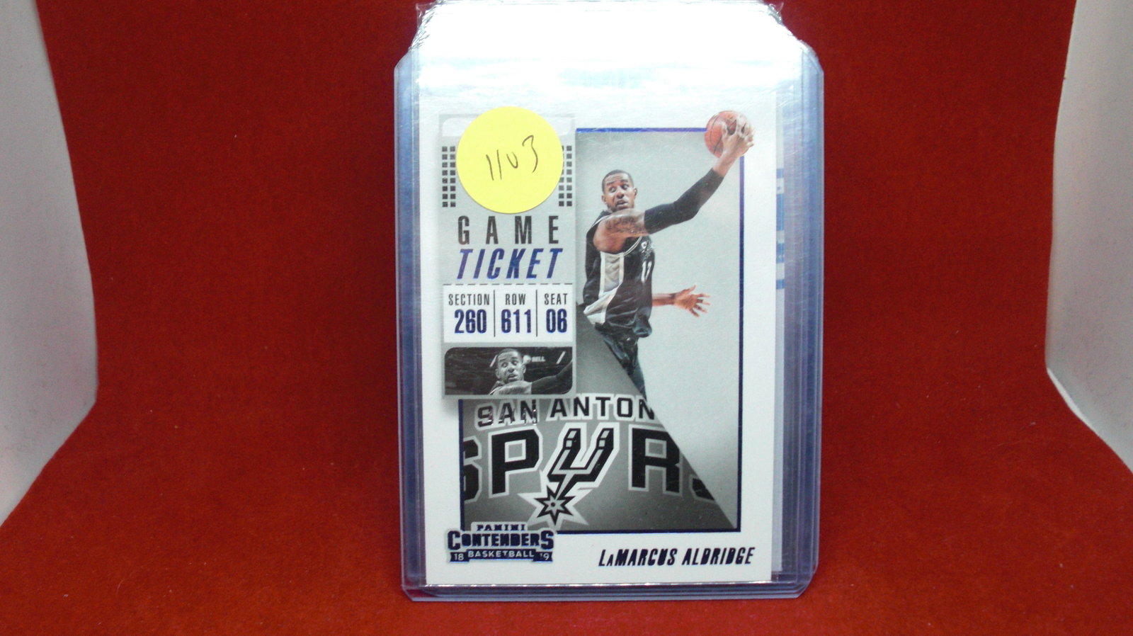 Lamarcus Aldridge game ticket 44\ 49: in top loader
