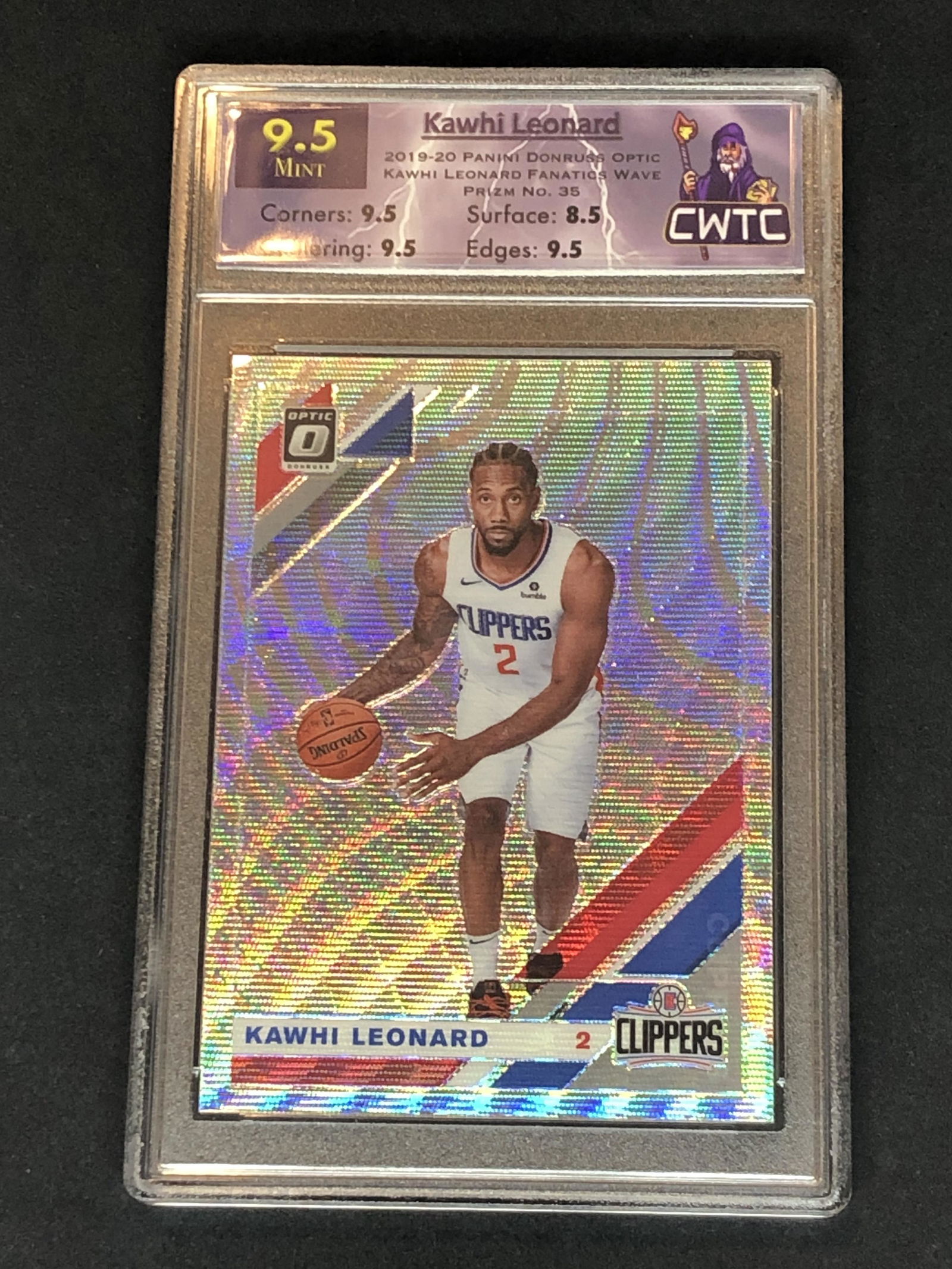 Kawhi Leonard Panini Donruss Optic Wave Prizm CWTC 9.5 (1 of 1)