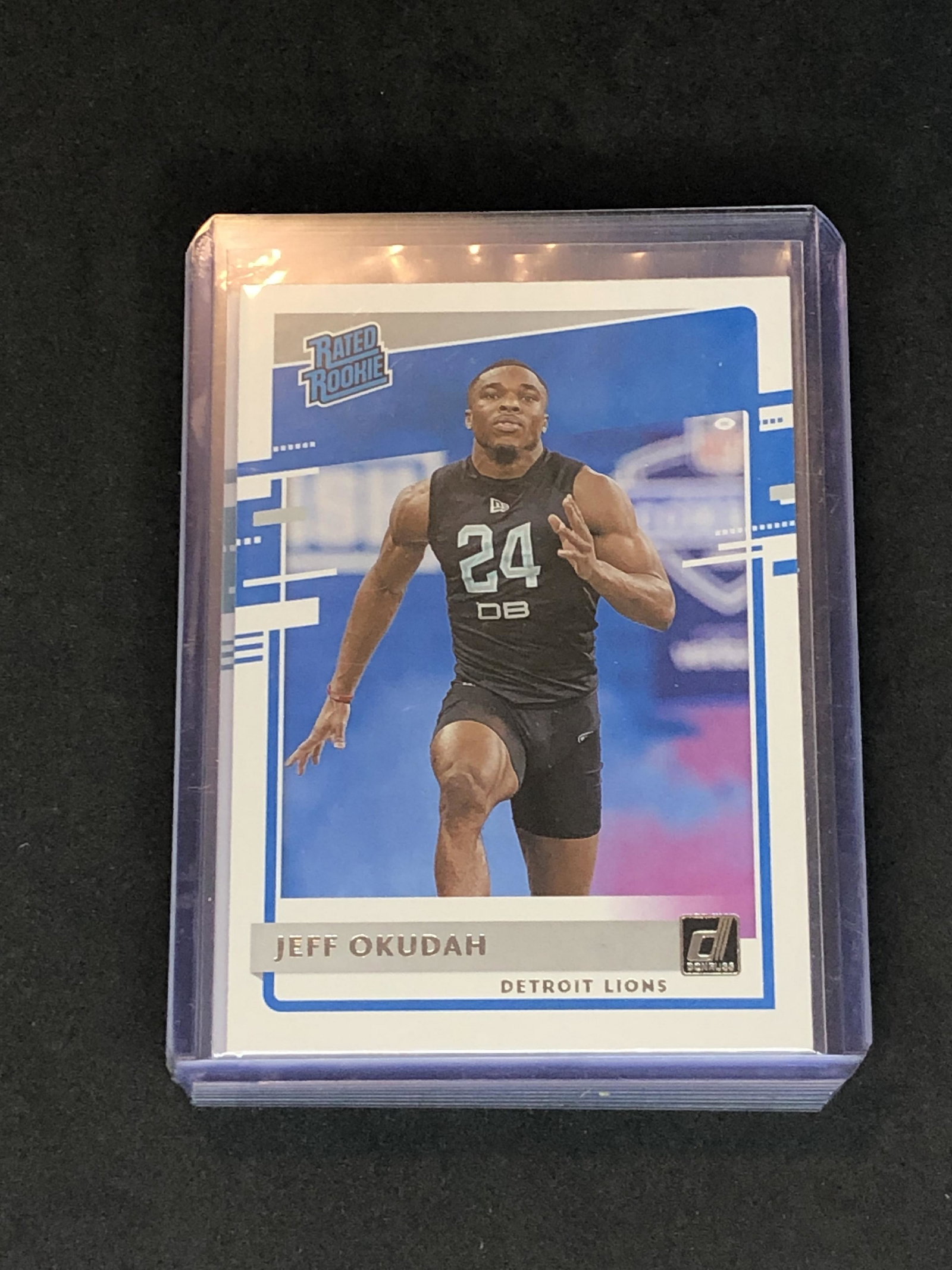 Jeff Okudah Panini donruss Rated rookie: Jeff Okudah Panini donruss Rated rookie
