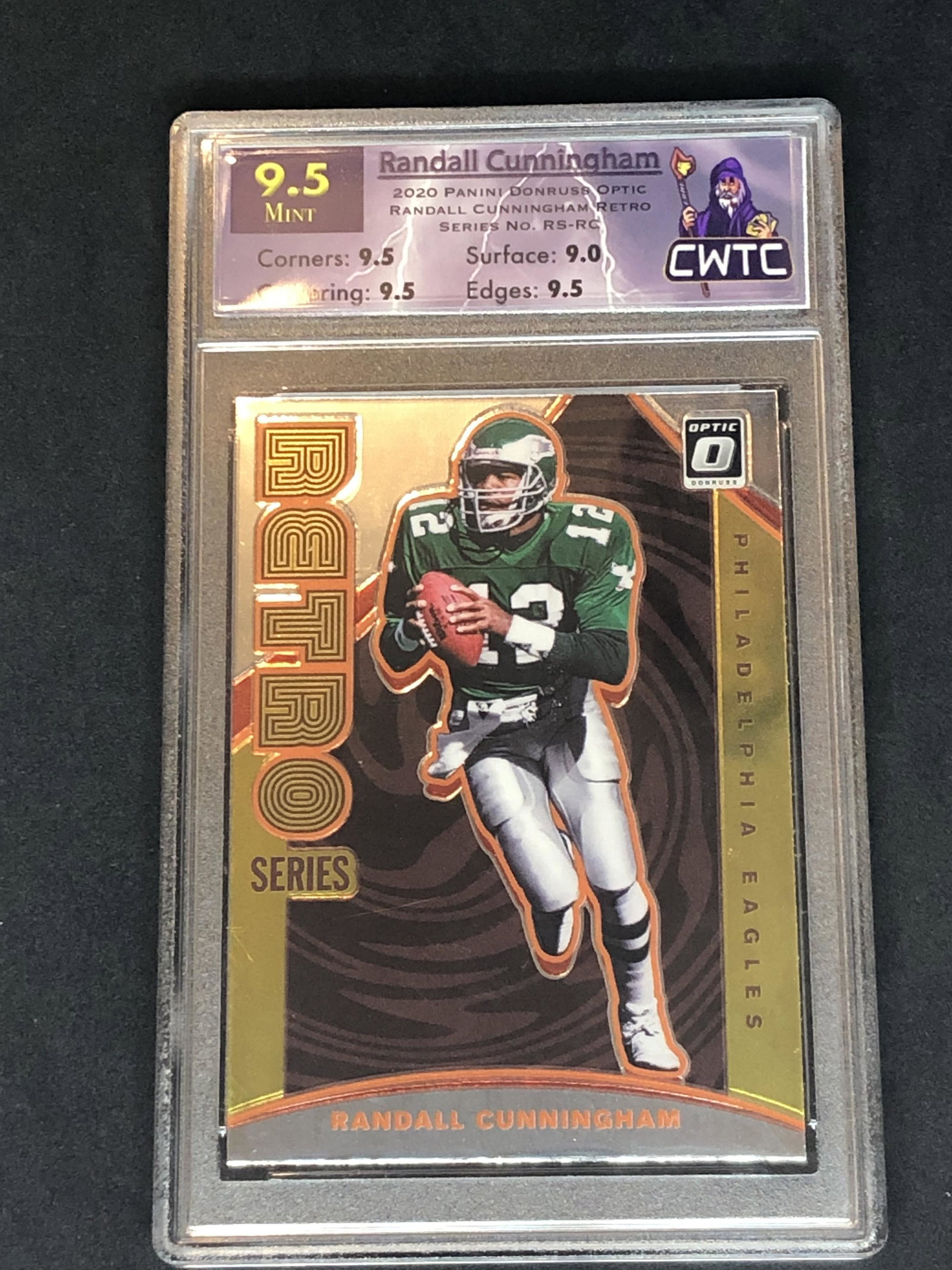Randall Cunningham Panini Donruss Optic Retro Series: Randall Cunningham Panini Donruss Optic Retro Series CWTC 9.5