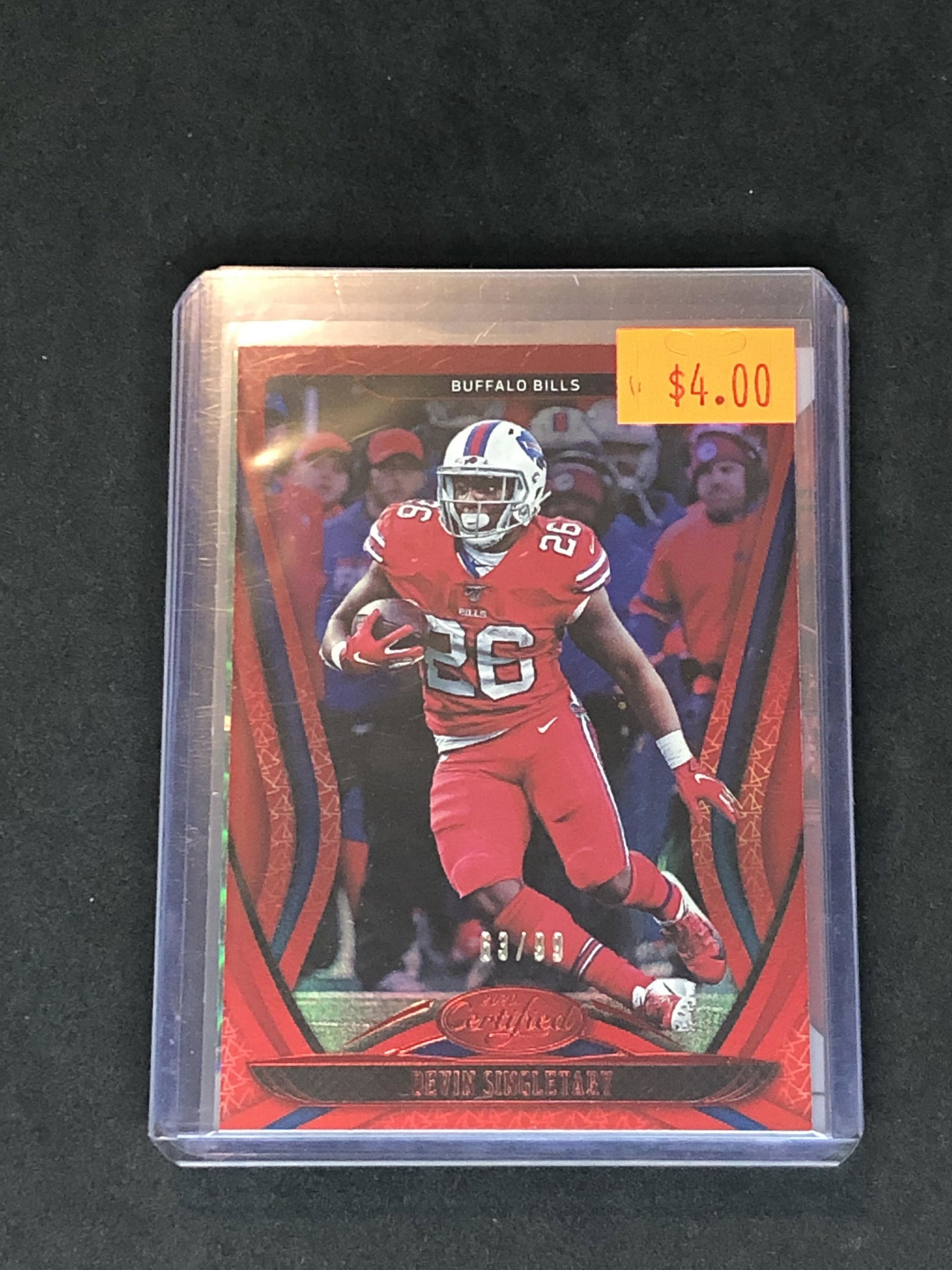 Devin Singletary Panini Certified Red Parallel (1 of 1)