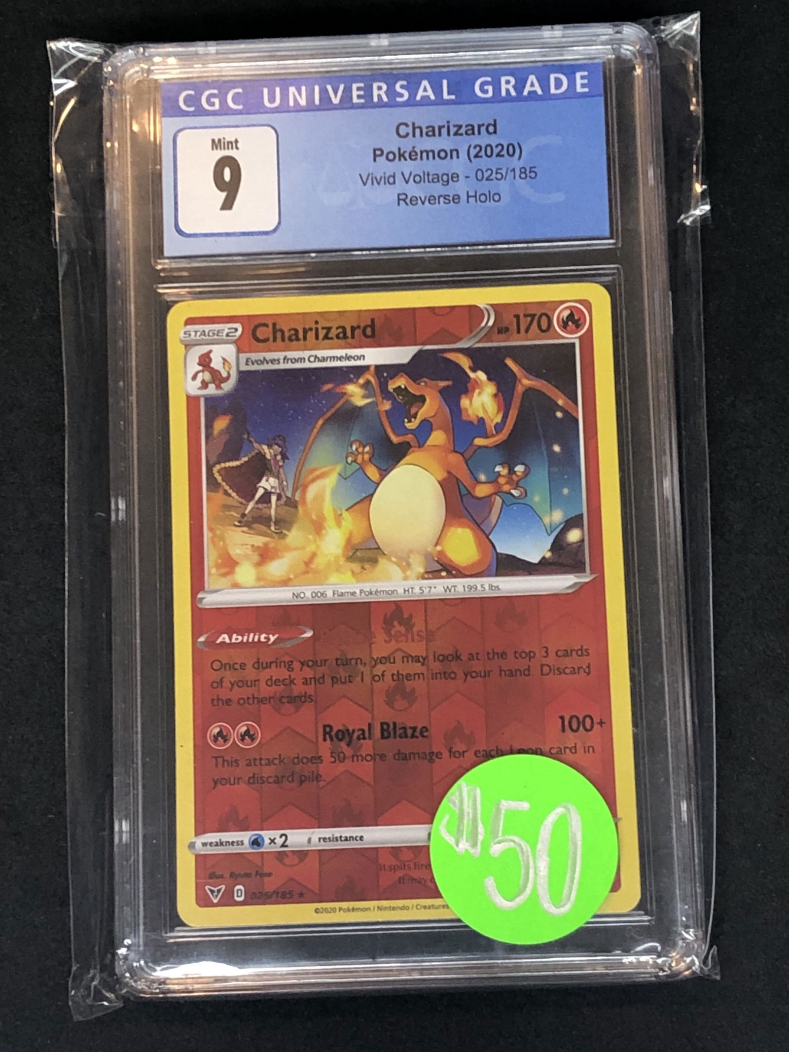 Charizard Rev. Holo CGC 9 (1 of 1)