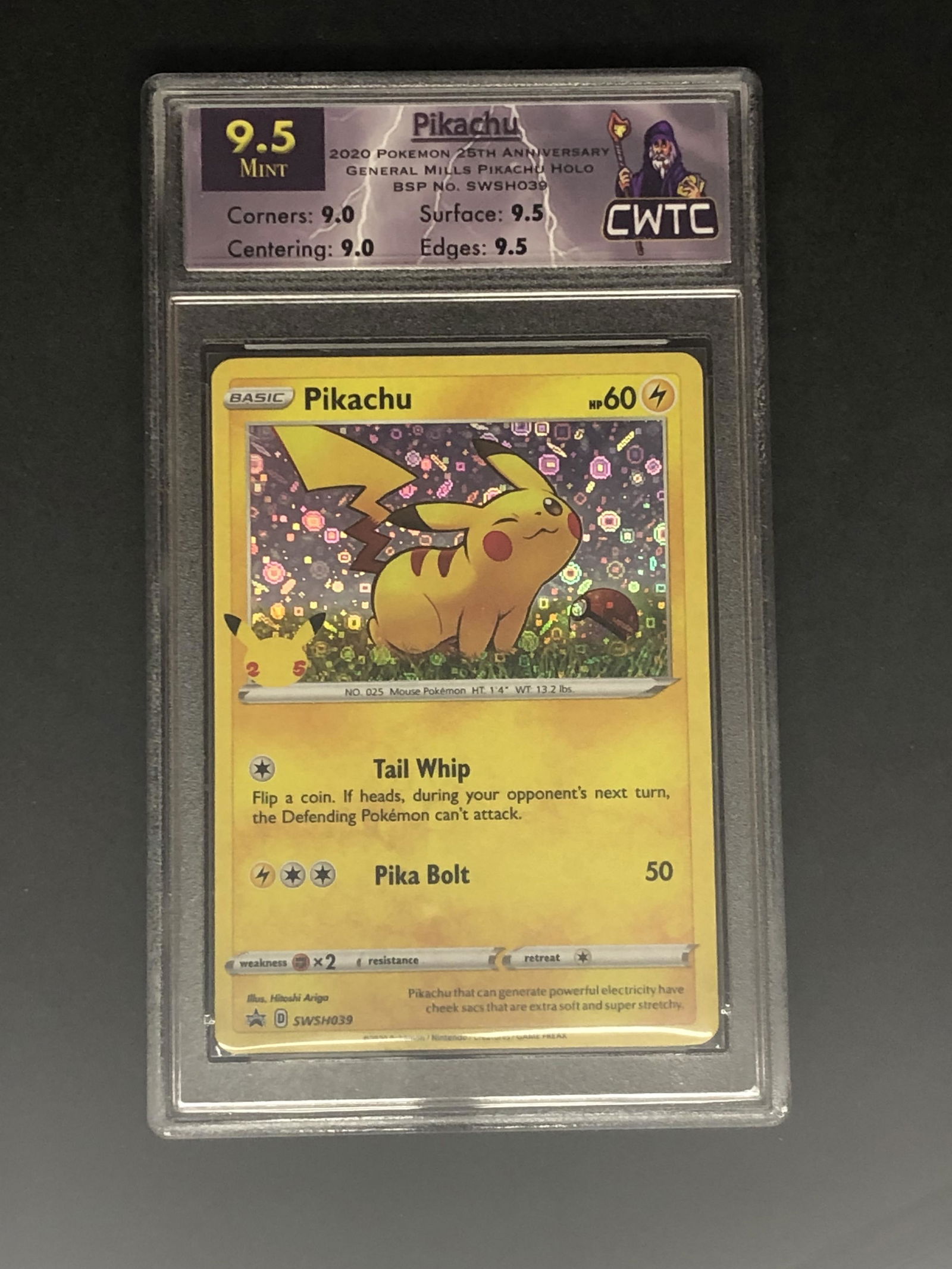 Pikachu 25th Anniversary Holo CWTC 9.5 (1 of 1)