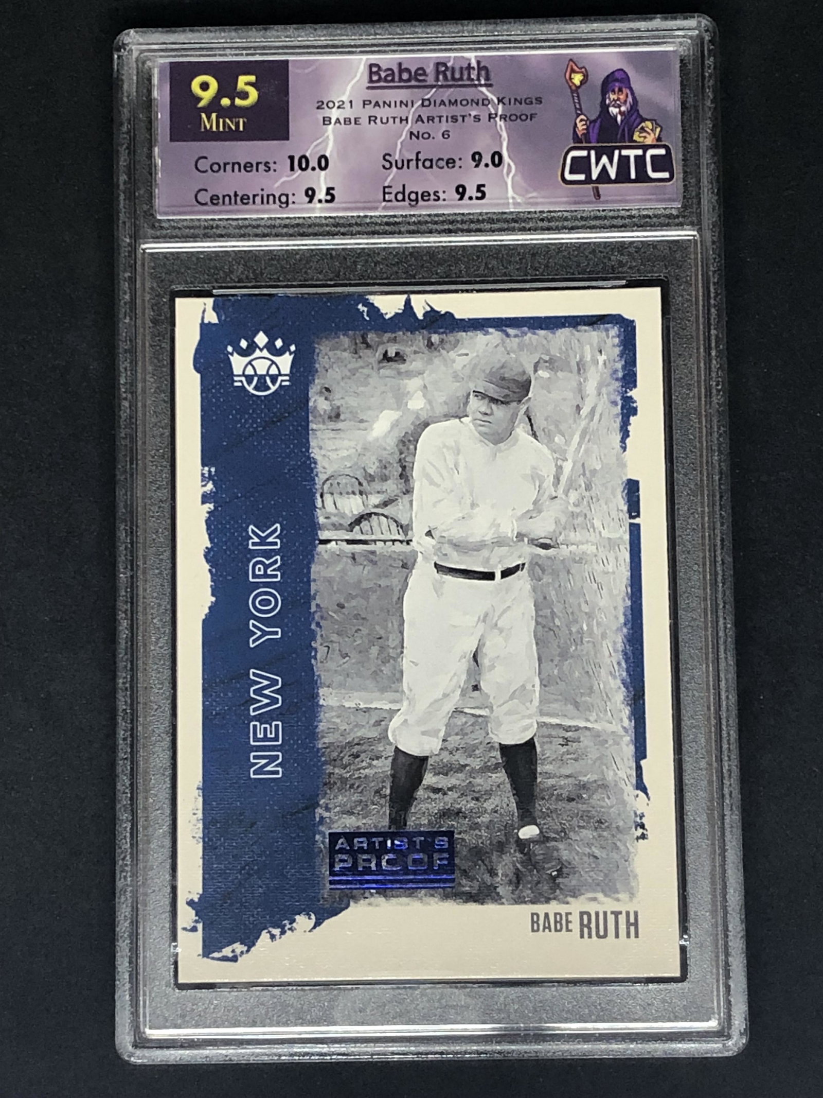 Babe Ruth Artists Proof Panini Diamond Kings CWTC 9.5: Babe Ruth Artists Proof Panini Diamond Kings CWTC 9.5