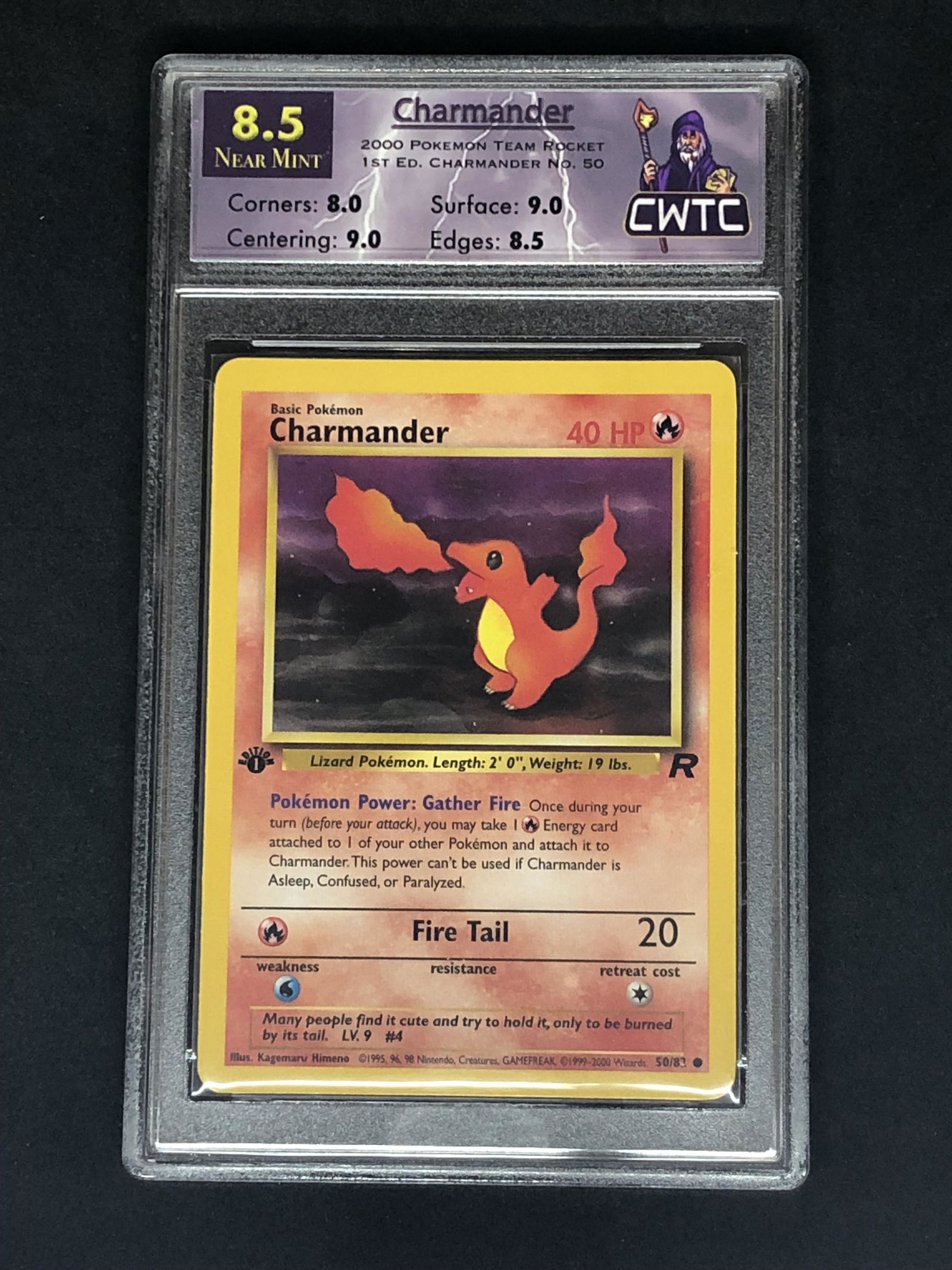 1st Edition Team Rocket Charmander CWTC 8.5 (1 of 1)