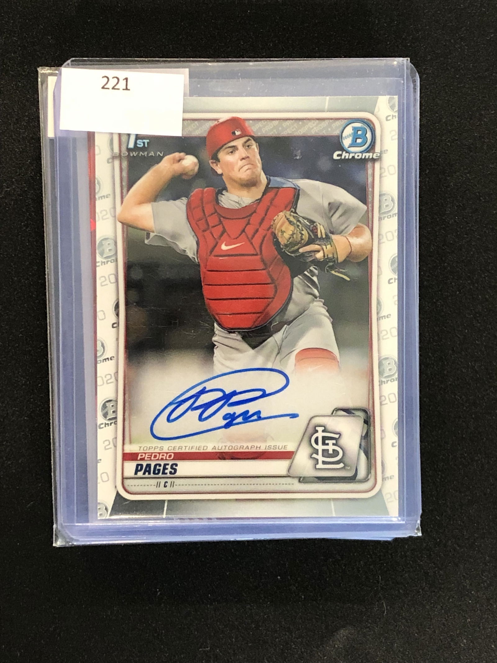Pedro Pages 1st Bowman Chrome Auto (1 of 1)