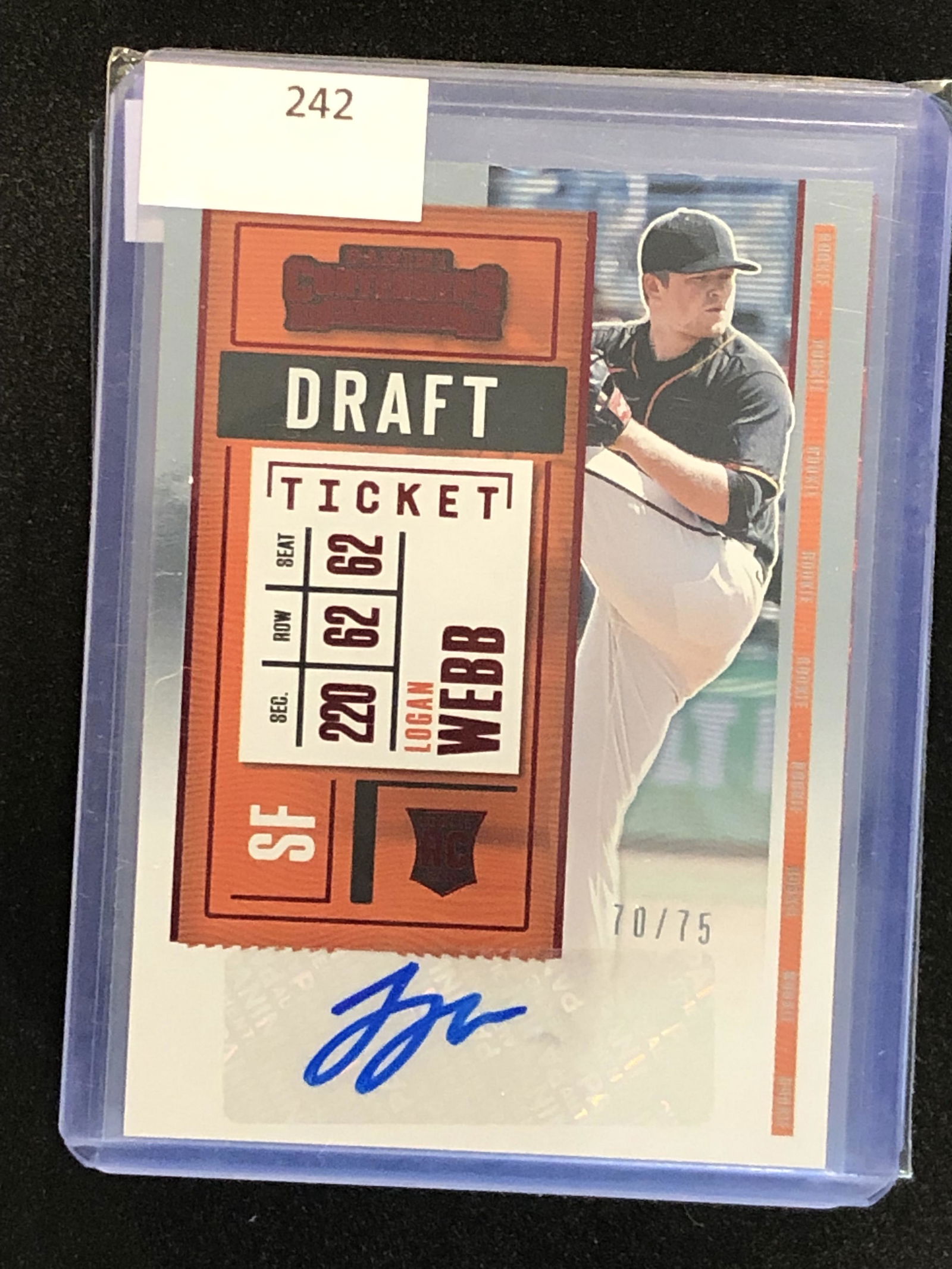 Logan Webb Panini Contenders Rookie Auto (1 of 1)