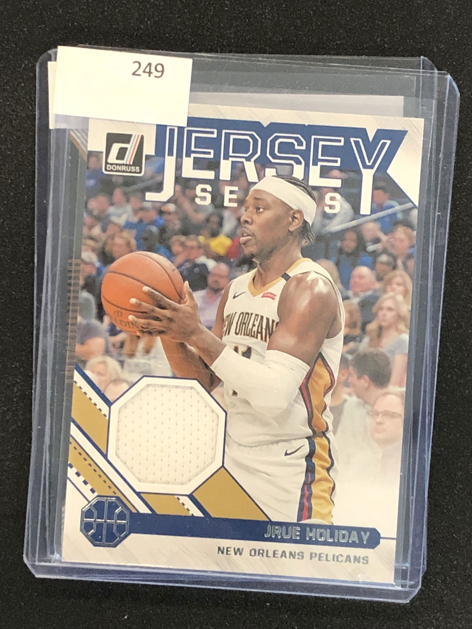 Jrue Holiday Donruss relic (1 of 1)