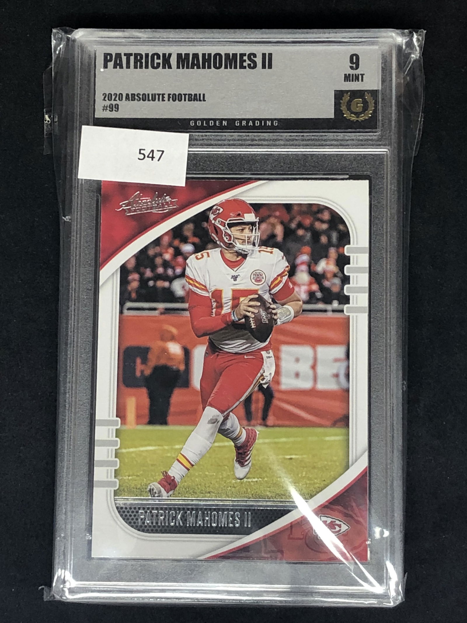 Patrick Mahomes Panini Absolute Golden Grading 9 (1 of 1)