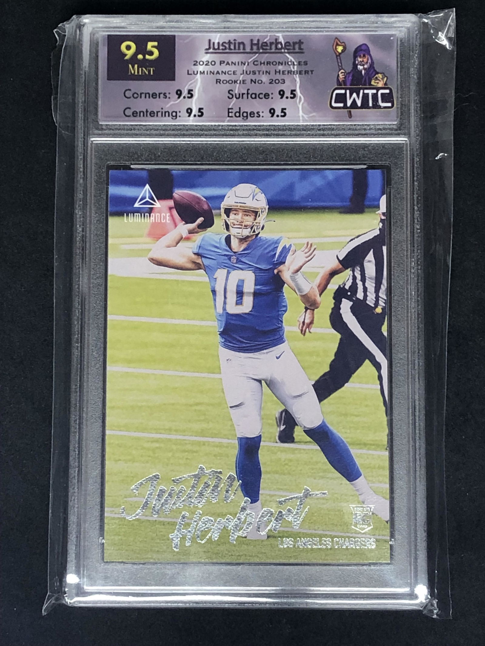 Justin Herbert Panini Luminance Rookie CWTC 9.5 (1 of 1)