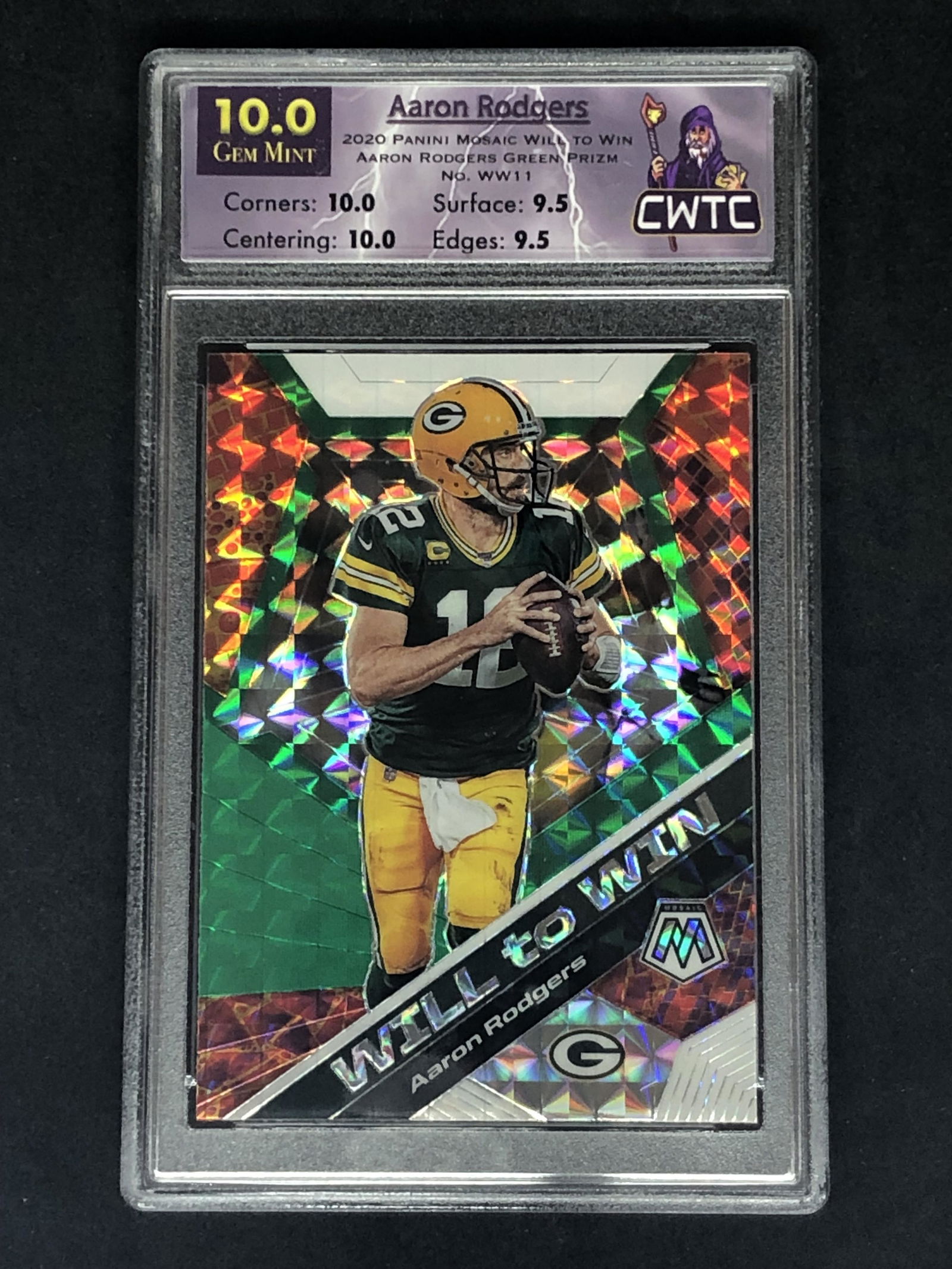 Aaron Rodgers Panini Mosaic Green CWTC 10 (1 of 1)