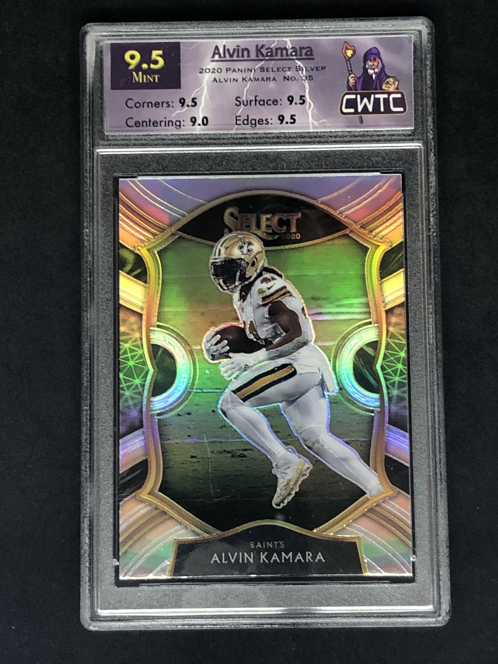 Alvin Kamara Panini Select Silver CWTC 9.5 (1 of 1)
