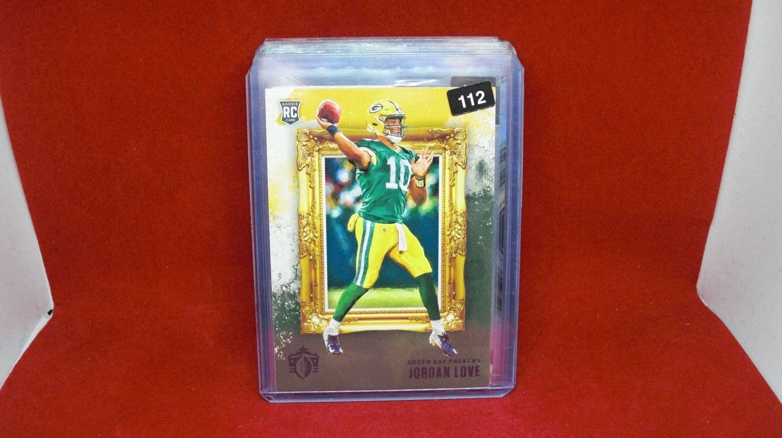 jordan love blue foil rookie: in top loader