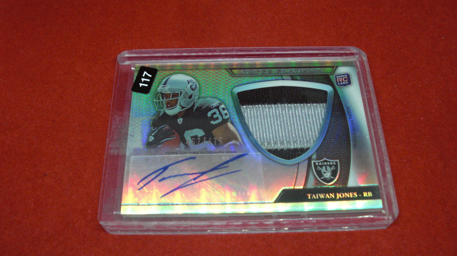 taiwan jones rookie patch auto (1 of 1)