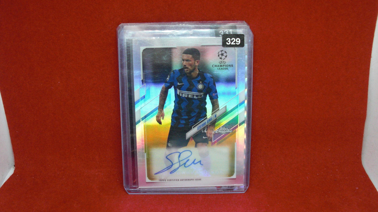 stefano sensi soccer auto: in top loader
