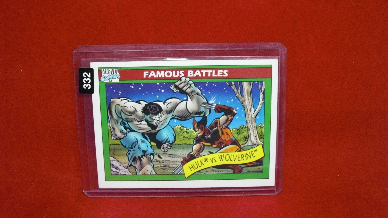 hulk vs wolverine marvel comic card (1 of 1)