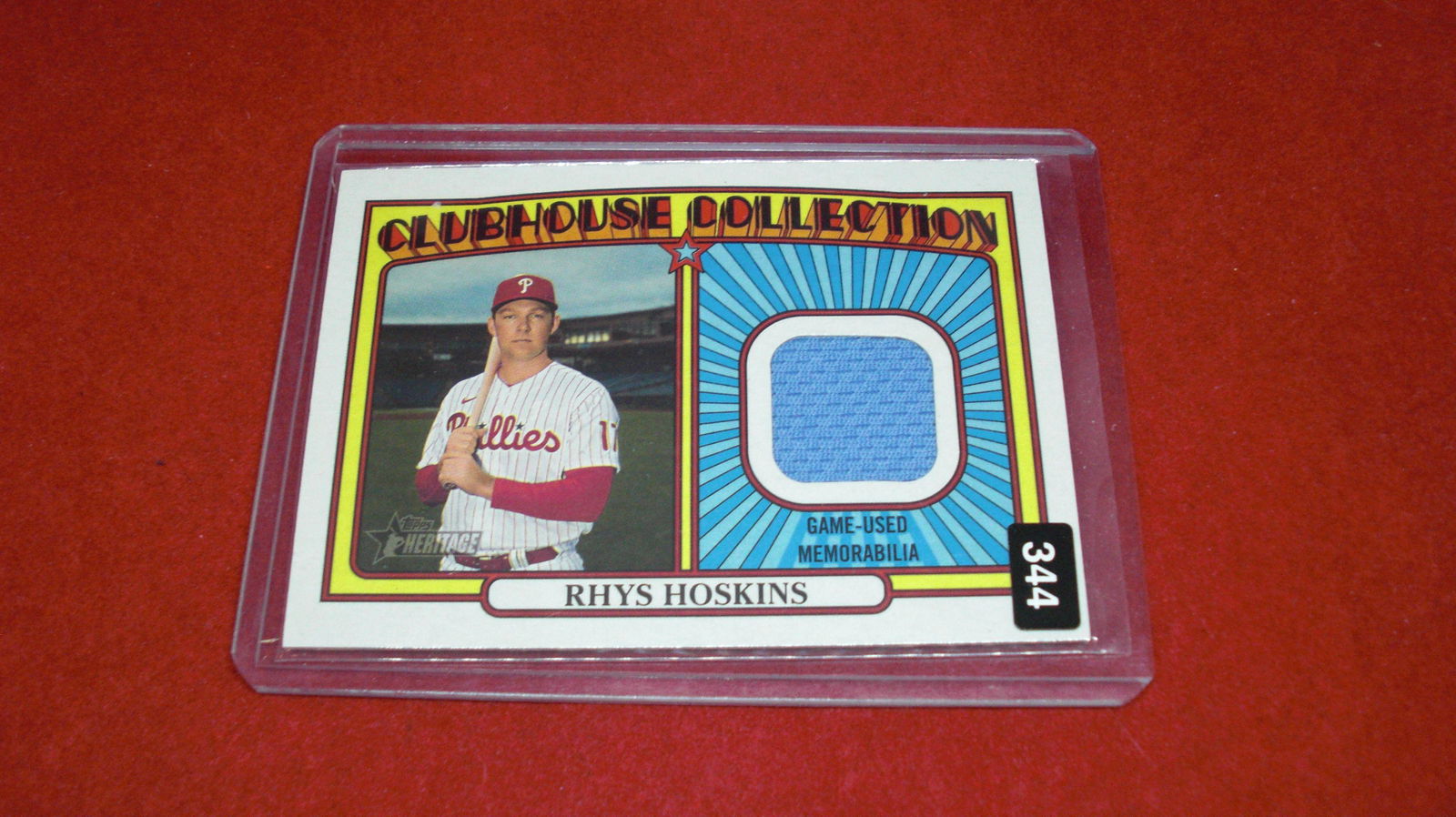 Rhys Hoskins game used jersey card (1 of 1)