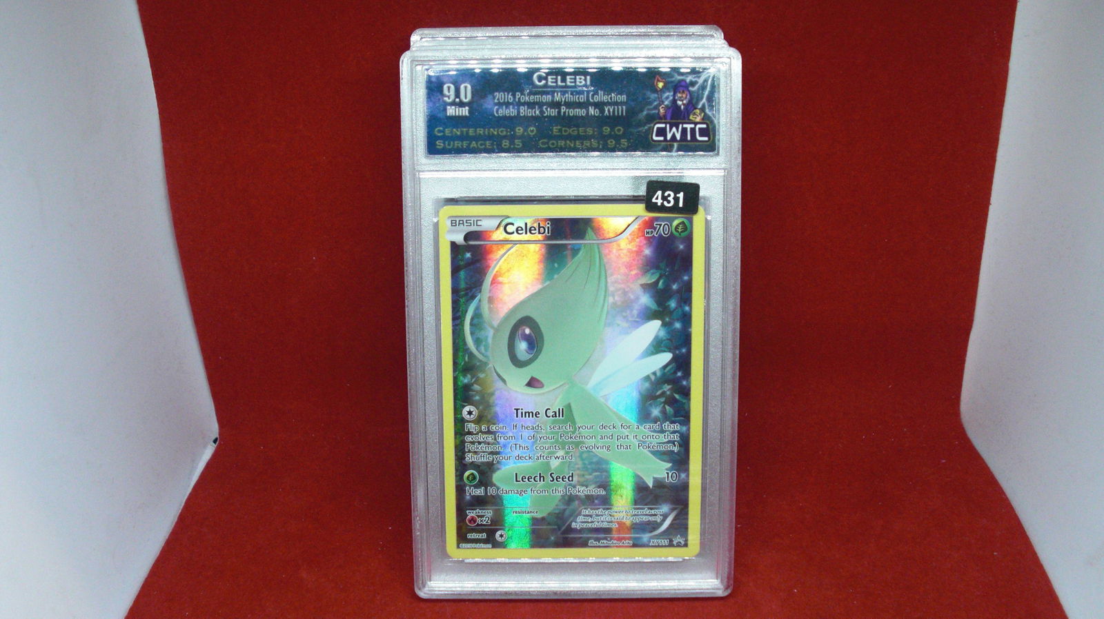 cwtc graded 9.0 celebi holo foil card (1 of 1)