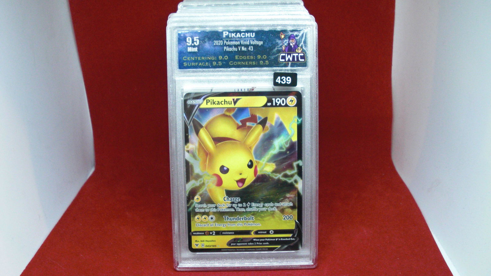 cwtc graded 9.5 pikchu holo foil card (1 of 1)