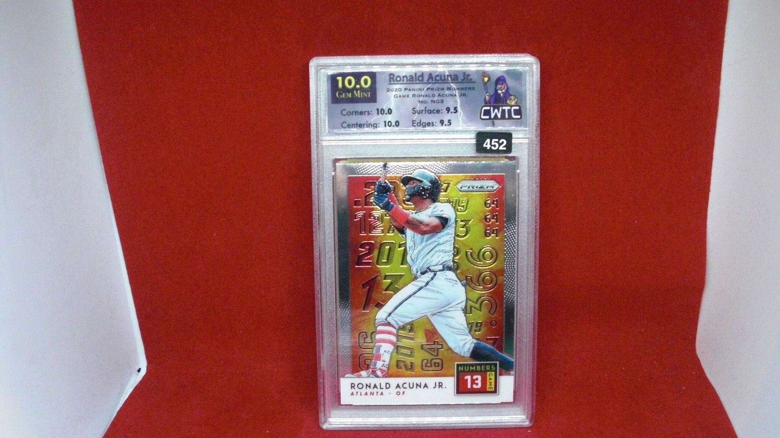 cwtc graded gem 10 ronald acuna jr prizm insert (1 of 1)