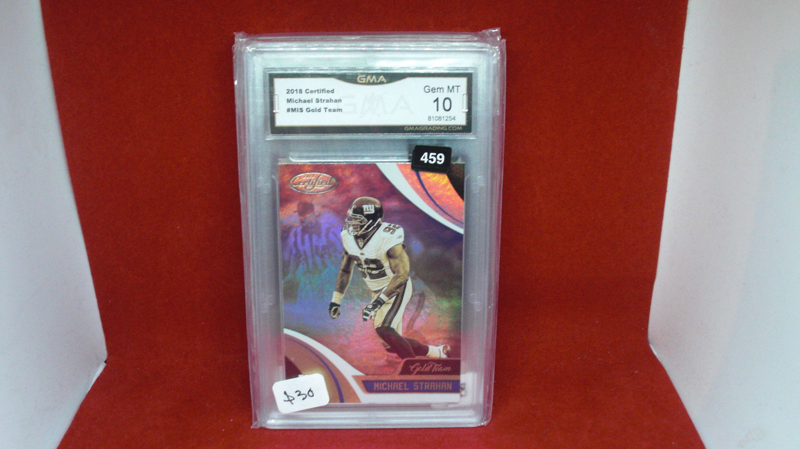 GMA graded 10 Michael Strahan gold team (1 of 1)