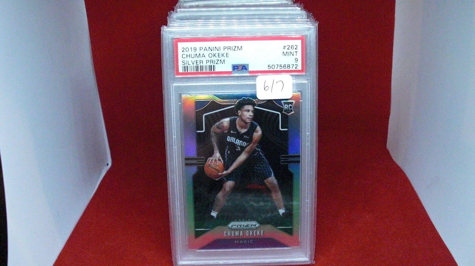 PSA graded 9 Chuma okeke silver prizm rookie (1 of 1)