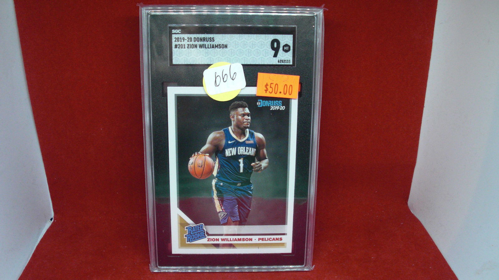 SGC graded 9 mint zion williamson rated rookie (1 of 1)
