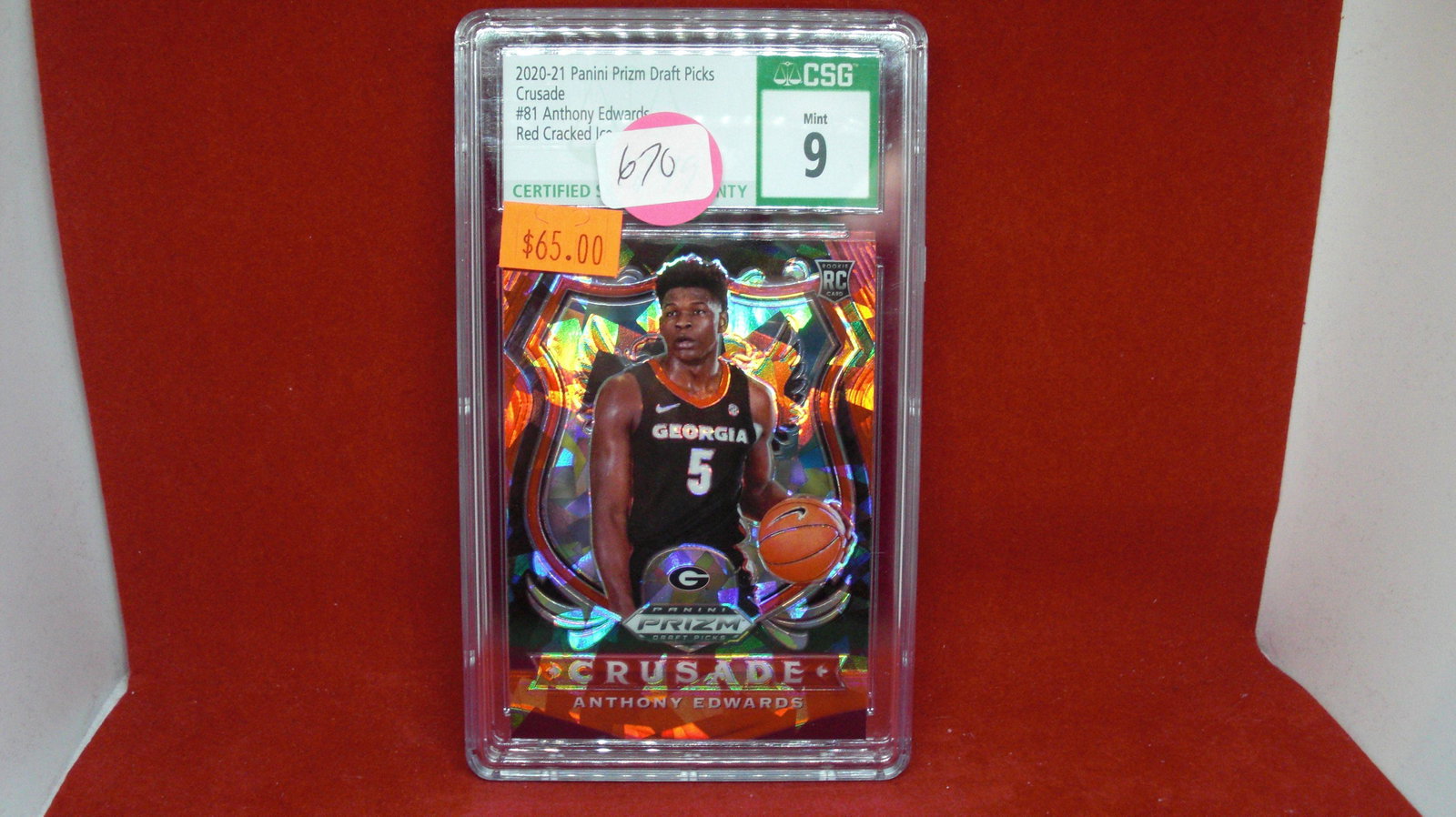 csg grading csg graded 9 anthony edwards red ice (1 of 1)