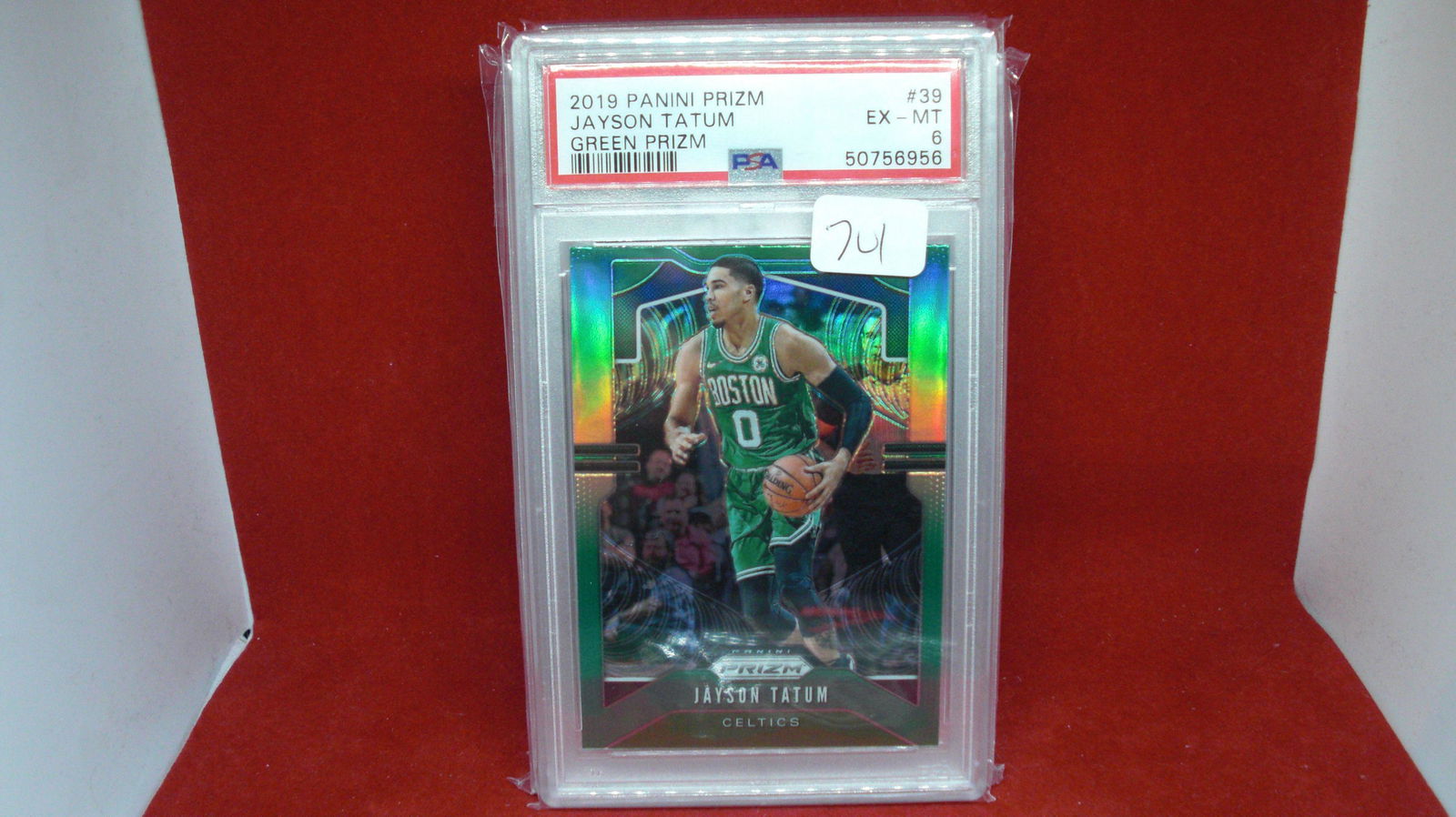 psa graded 6 jayson tatum green prizm (1 of 1)