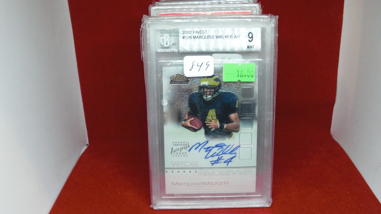 Beckett graded 9 mint marquisse walker rookie auto (1 of 1)