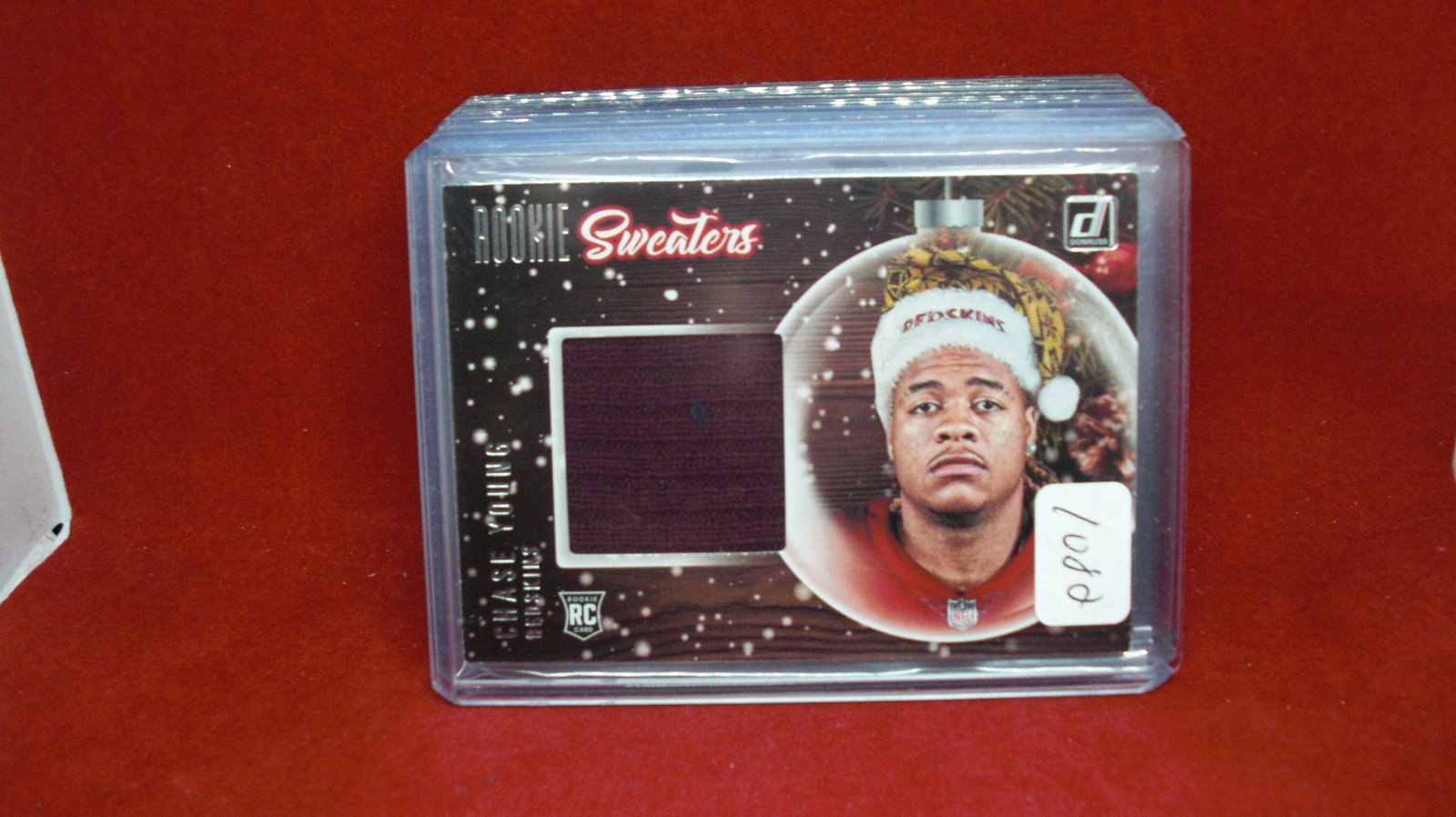 chase young rookie sweater relic: in top loader