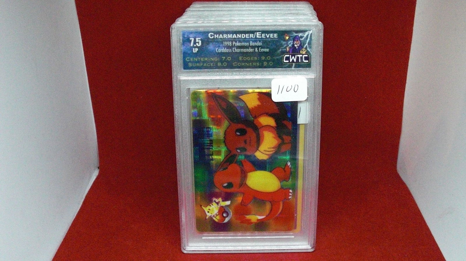 cwtc graded 7.5 charmander eevee holo foil (1 of 1)