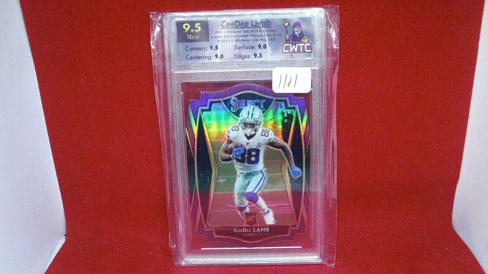 cwtc graded 9.5 ceedee lamb purple die cut rc (1 of 1)