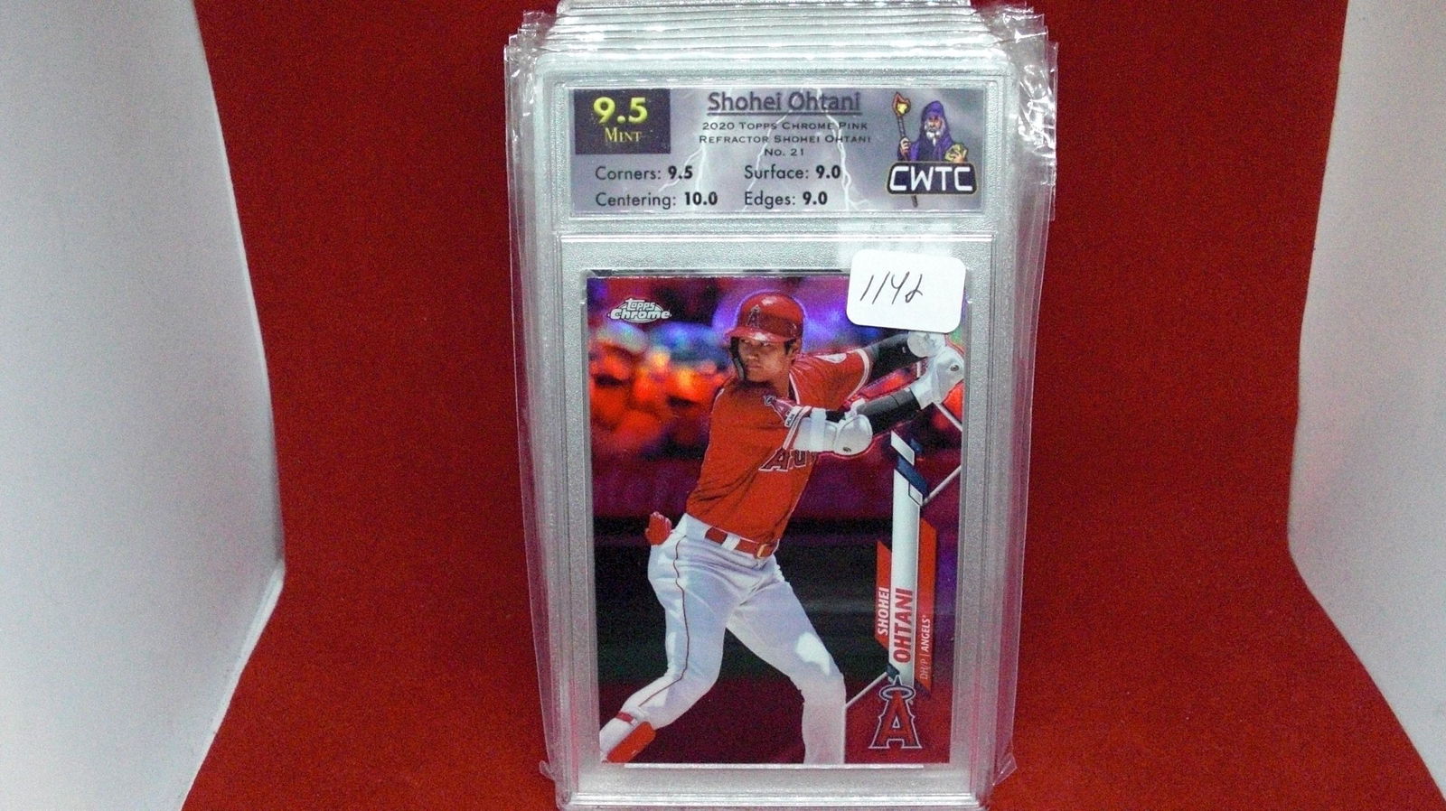 cwtc graded 9.5 shohei ohtani pink refractor (1 of 1)
