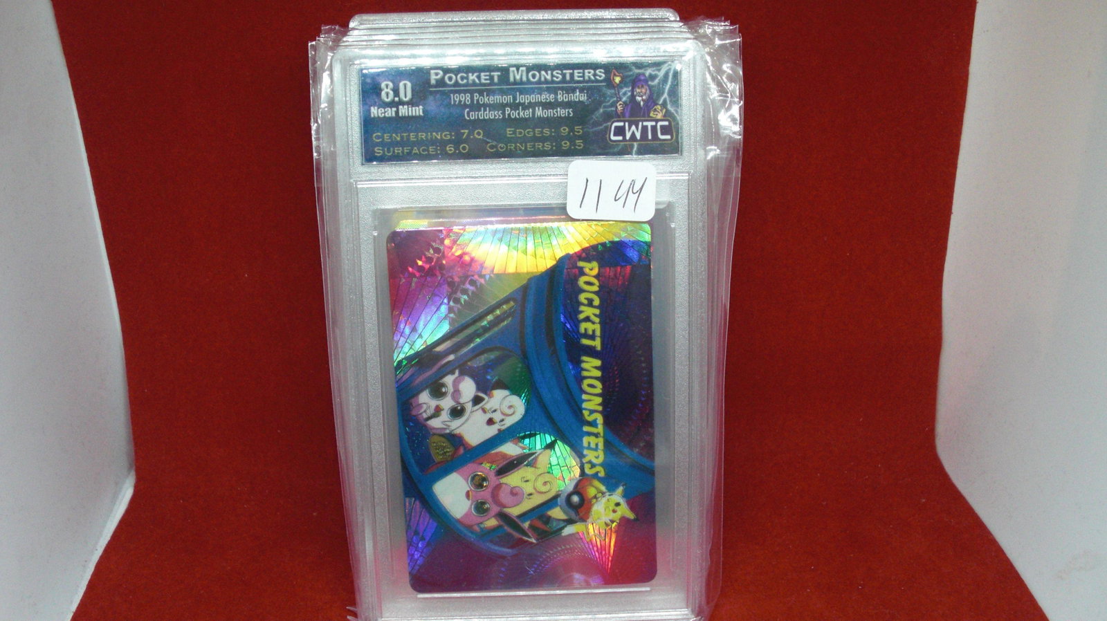 cwtc graded 8.0 pocket monsters holo foil: graded trading card