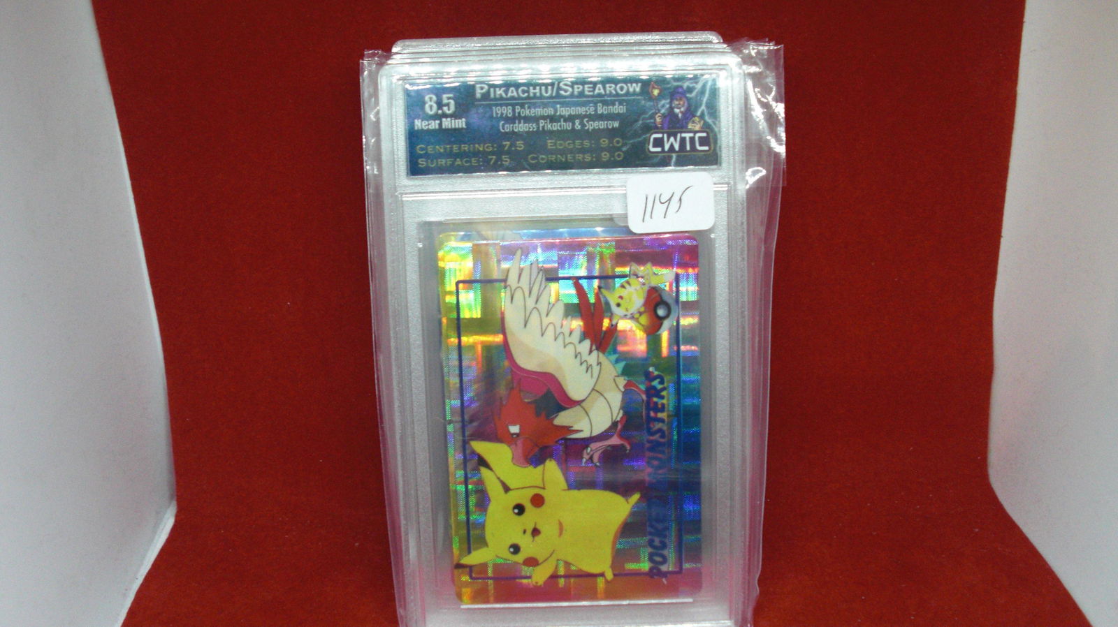 cwtc graded 8.5 pikachu spearow holo foil (1 of 1)
